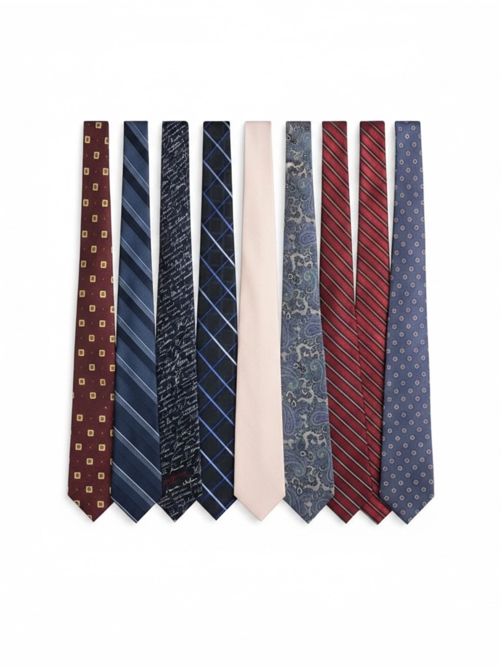 Assorted Men's Neck Ties - Mixed Colors and Patterns